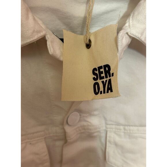 NWT SER.O.YA ROMEO OVERSIZED JACKET Size XS NEW! - White, Happy Face Logo Street - Picture 7 of 12